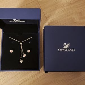 Swarovski Silver Necklace and Earrings Set